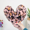 Women’s Fleece Lined Leopard Slippers Soft Indoor Flat Shoes