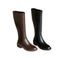 Thick Mid-Heeled Stretch Boots for Women - Autumn/Winter
